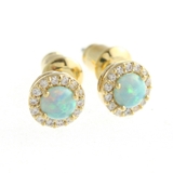 一粒オパールピアス/イヤリング/キュービックジルコニア P1302 | VINGTAINE | 詳細画像2 