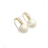 ストーン付きコットンパールフックピアス(8mm) シンプル キュービックジルコニ… | VINGTAINE | 詳細画像4