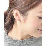 ストーン付きコットンパールフックピアス(8mm) シンプル キュービックジルコニ… | VINGTAINE | 詳細画像5