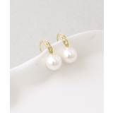 クリスタルパールフックピアス（8mm） シンプル キュービックジルコニア | VINGTAINE | 詳細画像3 