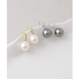 クリスタルパールフックピアス（8mm） シンプル キュービックジルコニア | VINGTAINE | 詳細画像9 