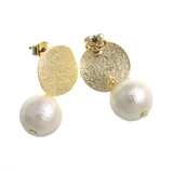 ゴールドプレート×コットンパールピアス/イヤリング/チタンポスト P1397 | VINGTAINE | 詳細画像4 