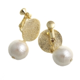 ゴールドプレート×コットンパールピアス/イヤリング/チタンポスト P1397 | VINGTAINE | 詳細画像5 