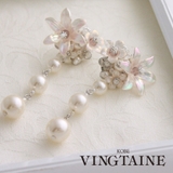 ブーケロングピアス/イヤリング/フラワー/お花/結婚式/二次会 P14-13 | VINGTAINE | 詳細画像1 