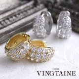 パヴェリングピアス キュービックジルコニア フープピアス | VINGTAINE | 詳細画像1