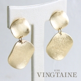 ダブルウェーブプレートピアス/イヤリング/大ぶり P1494 | VINGTAINE | 詳細画像1 