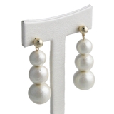 3粒グラデーションコットンパールピアス イヤリング ネジバネ式 | VINGTAINE | 詳細画像2