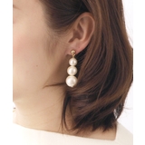 3粒グラデーションコットンパールピアス イヤリング ネジバネ式 | VINGTAINE | 詳細画像4