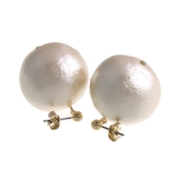 ピアス | 大粒コットンパールピアス イヤリング 25mm | VINGTAINE