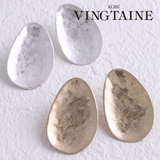 楕円ビッグプレートピアス イヤリング ネジバネ式 | VINGTAINE | 詳細画像1