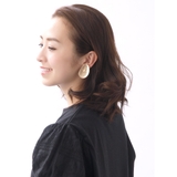 楕円ビッグプレートピアス イヤリング ネジバネ式 | VINGTAINE | 詳細画像6