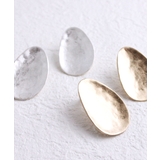 楕円ビッグプレートピアス イヤリング ネジバネ式 | VINGTAINE | 詳細画像9