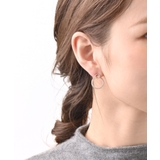 サークルバックキャッチピアス キュービックジルコニア ゴールド | VINGTAINE | 詳細画像14 