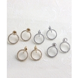 サークルバックキャッチピアス キュービックジルコニア ゴールド | VINGTAINE | 詳細画像17 