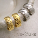 ボリュームメタルハーフフープピアス イヤリング シンプル | VINGTAINE | 詳細画像1