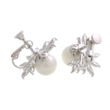 クラシカルパールハーフビジューピアス イヤリング ネジバネ式 | VINGTAINE | 詳細画像3 