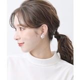 クラシカルパールハーフビジューピアス イヤリング ネジバネ式 | VINGTAINE | 詳細画像4 