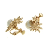 クラシカルコットンパールハーフビジューピアス イヤリング ネジバネ式 | VINGTAINE | 詳細画像3