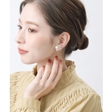 クラシカルコットンパールハーフビジューピアス イヤリング ネジバネ式 | VINGTAINE | 詳細画像5