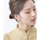 クラシカルコットンパールビジューピアス イヤリング ネジバネ式 | VINGTAINE | 詳細画像5 