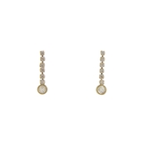 ミニラウンドストーンシンプルピアス キュービックジルコニア 揺れ | VINGTAINE | 詳細画像2 