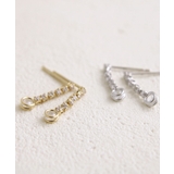 ミニラウンドストーンシンプルピアス キュービックジルコニア 揺れ | VINGTAINE | 詳細画像7 