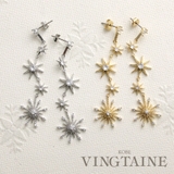 ビジュースターモチーフロングピアス イヤリング キュービックジルコニア | VINGTAINE | 詳細画像1