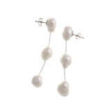 3粒淡水パールロングピアス イヤリング バロックパール | VINGTAINE | 詳細画像2