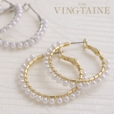 パールフープピアス イヤリング シンプル | VINGTAINE | 詳細画像1