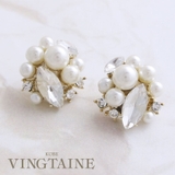 パールビジューピアス イヤリング 大ぶり | VINGTAINE | 詳細画像1 