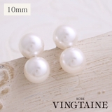 ダブルパールピアス イヤリング 10mm | VINGTAINE | 詳細画像1 
