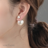 パールキャッチピアス 8mm×20mm 大粒 | VINGTAINE | 詳細画像1