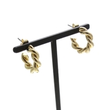 ツイストハーフフープピアス リングピアス 編み込み | VINGTAINE | 詳細画像5 