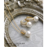 一粒パール付きパヴェリングピアス キュービックジルコニアP2 12[アクセサリー | VINGTAINE | 詳細画像14