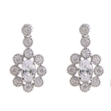 オーバル型ビジューピアス キュービックジルコニア ステンレスポスト | VINGTAINE | 詳細画像2 