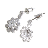 オーバル型ビジューピアス キュービックジルコニア ステンレスポスト | VINGTAINE | 詳細画像3 