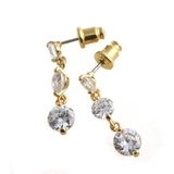 トリプルキュービックぶらさがりピアス/イヤリングP2-38 | VINGTAINE | 詳細画像2 