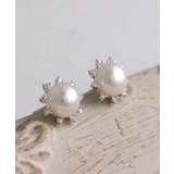 一粒淡水パール×キュービックジルコニアピアス イヤリング 結婚式 | VINGTAINE | 詳細画像9 