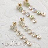 ミニフラワーロングピアス イヤリング 大人カジュアル | VINGTAINE | 詳細画像1 
