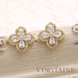キュービックジルコニアフラワーピアス シンプル 可愛い | VINGTAINE | 詳細画像1