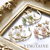 フラワーフープピアス イヤリング アクセサリー | VINGTAINE | 詳細画像1