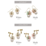 パール&フラワーピアス イヤリング フックピアス | VINGTAINE | 詳細画像2