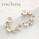 フラワーカーブピアス イヤリング 大人カジュアル | VINGTAINE | 詳細画像1