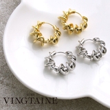 メタルツイストフープピアス リング アクセサリー | VINGTAINE | 詳細画像1