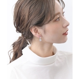 オーバル型ダブルストーンビジューピアス キュービックジルコニア 可愛い | VINGTAINE | 詳細画像8 