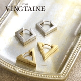 メタルデザインリングピアス アクセサリー 大人カジュアル | VINGTAINE | 詳細画像1