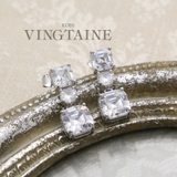 キュービックジルコニアピアス 3連 CZ | VINGTAINE | 詳細画像1 