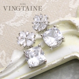 キュービックジルコニアフラワーピアス お花 CZ | VINGTAINE | 詳細画像1 