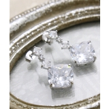 キュービックジルコニアピアス 3粒 CZ | VINGTAINE | 詳細画像6 