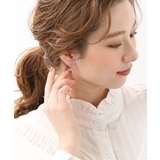 ミニメタルボール付きリングピアス アクセサリー フープ | VINGTAINE | 詳細画像8